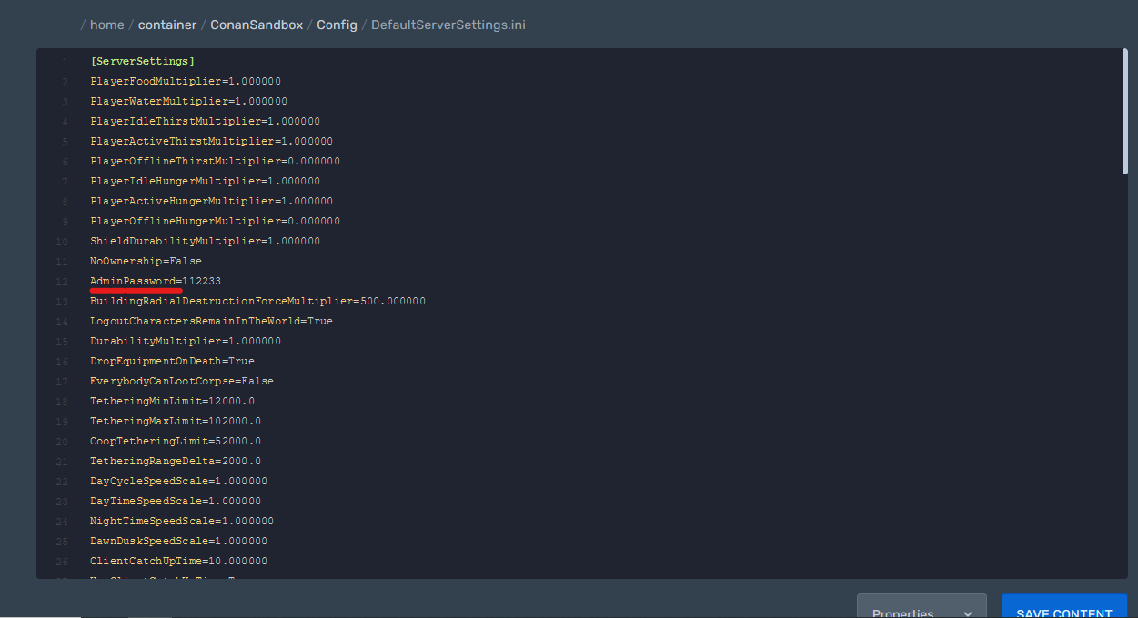 DefaultServerSettings.ini DefaultServerSettings.ini