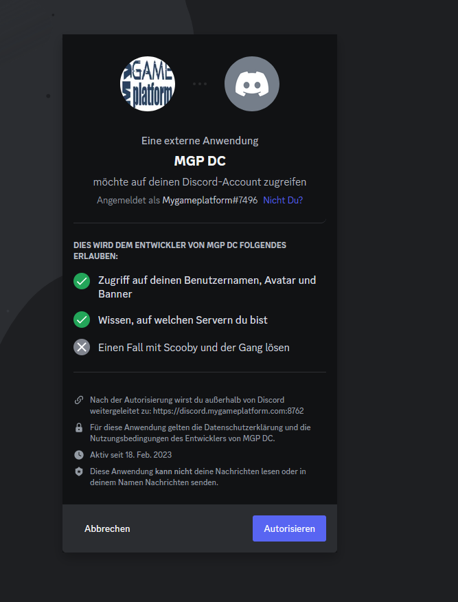 Click on Authorize