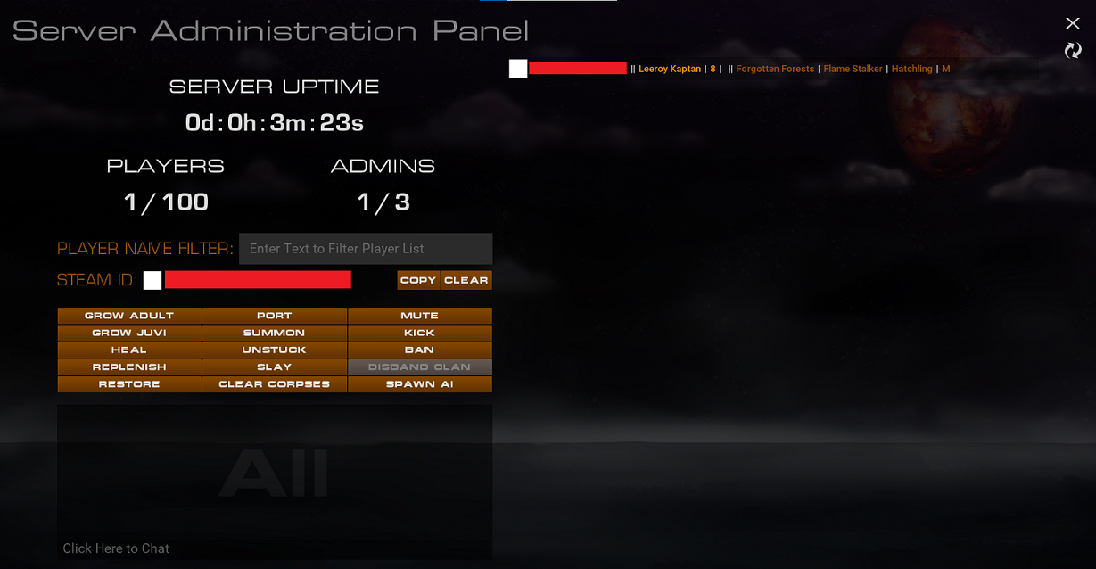 Admin command Admin command