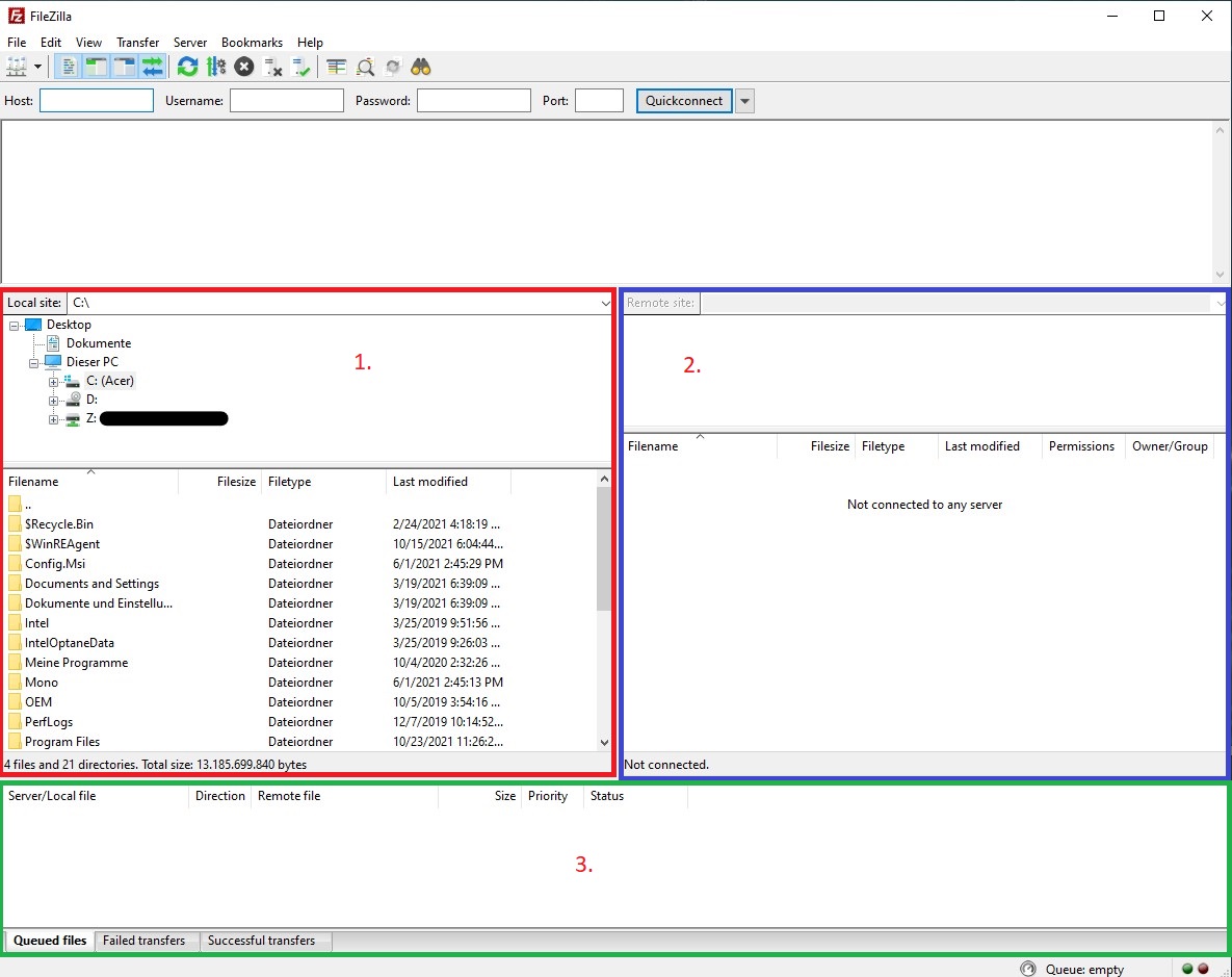 Start your FTP-Client