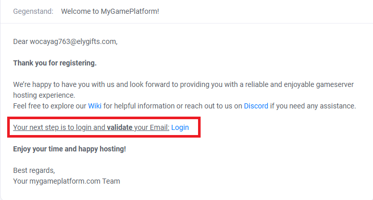 The first Email