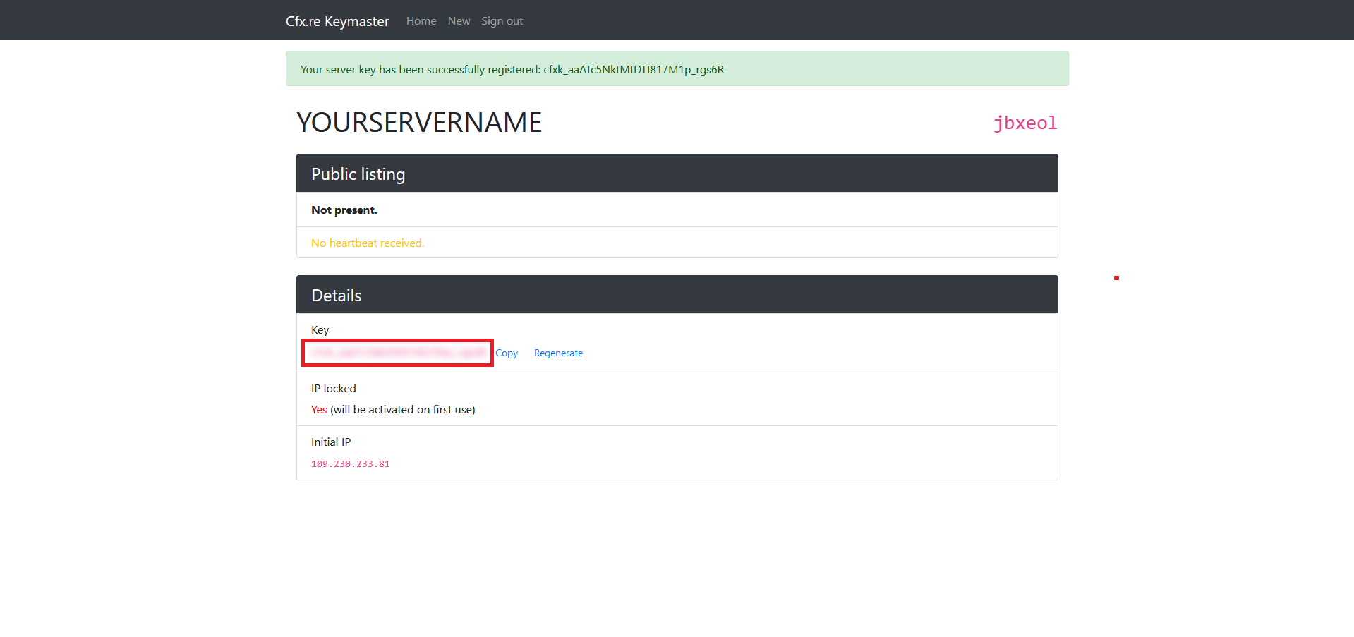 Copy the generated link and paste it into startup Copy the generated link and paste it into startup