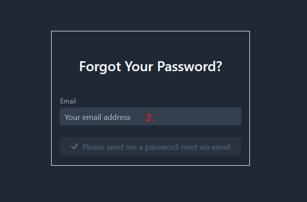 Enter your account email