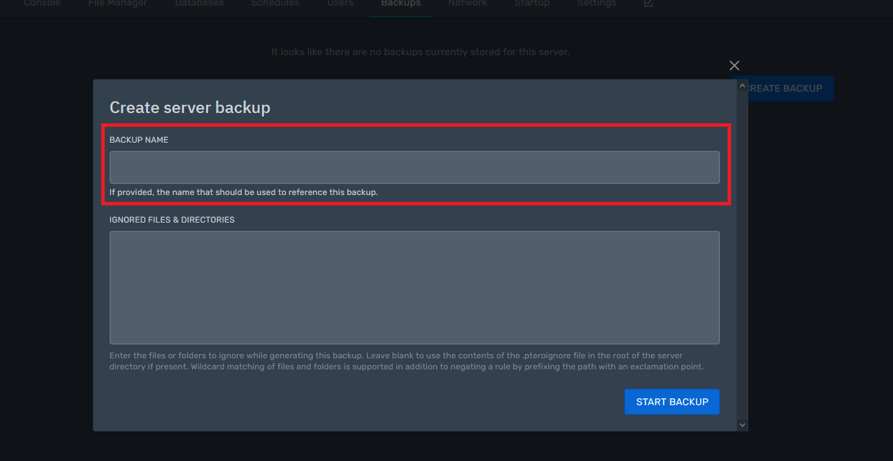 Create a backup of the server files (2)
