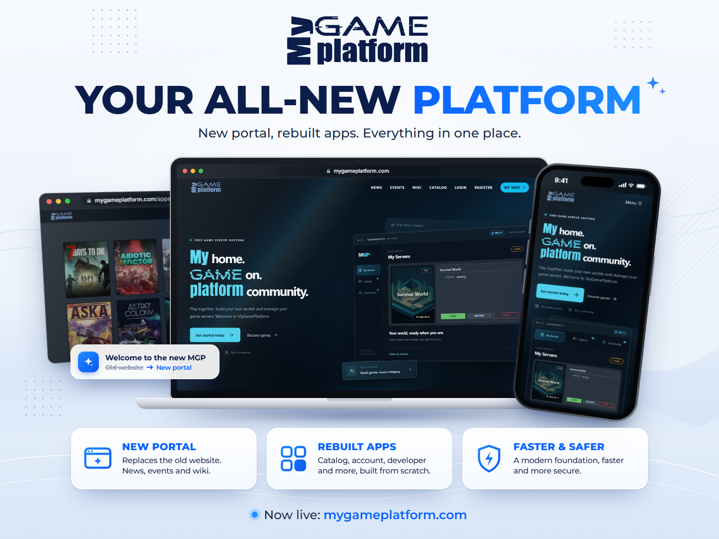 Your all-new platform: the new mygameplatform.com portal announcement image Your all-new platform: the new mygameplatform.com portal announcement image