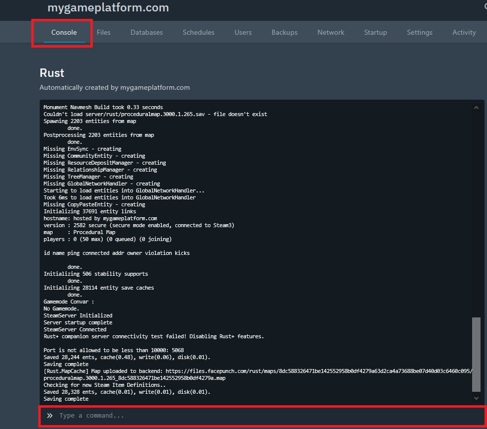 Next, navigate to your server console and enter the following command. Ensure your server is running Next, navigate to your server console and enter the following command. Ensure your server is running