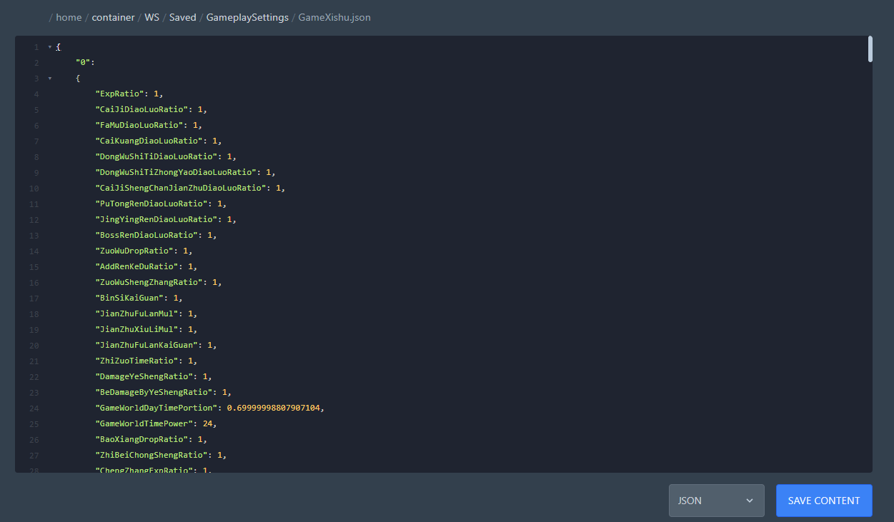 GameXishu.json GameXishu.json