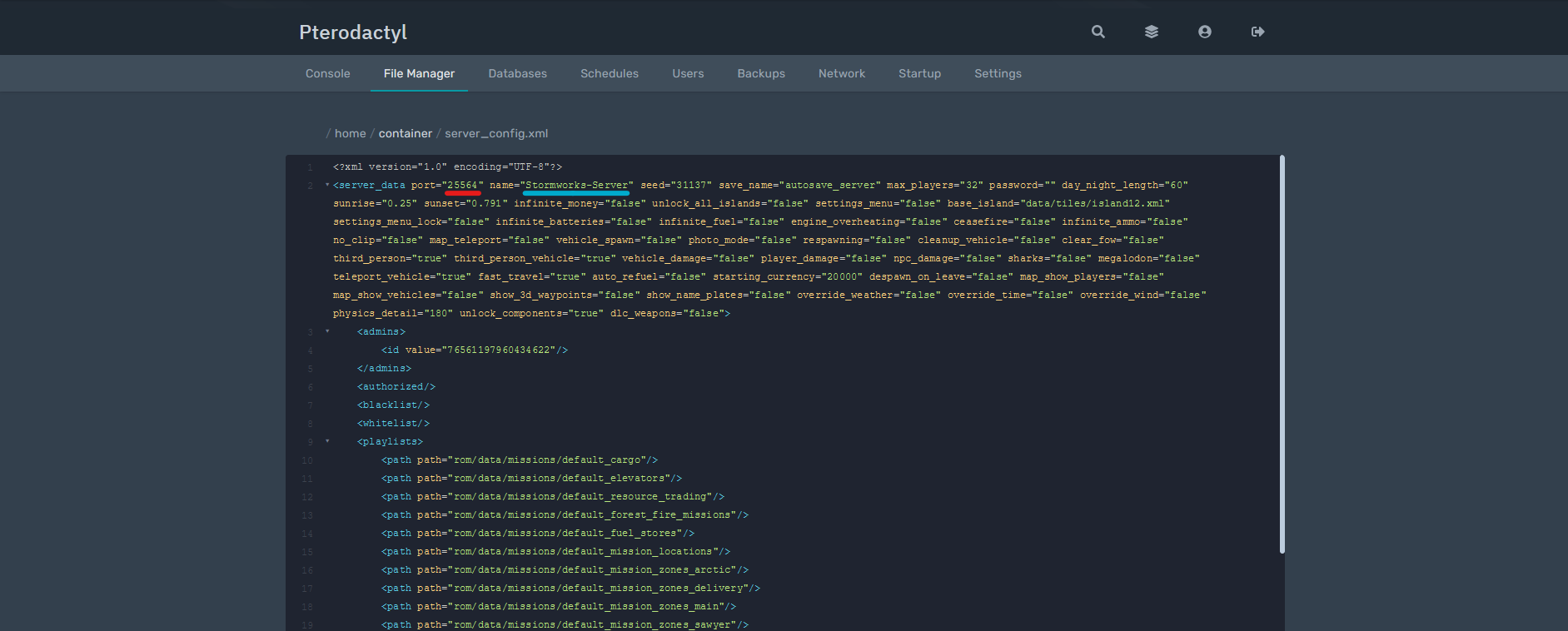 serverconfig.xml serverconfig.xml