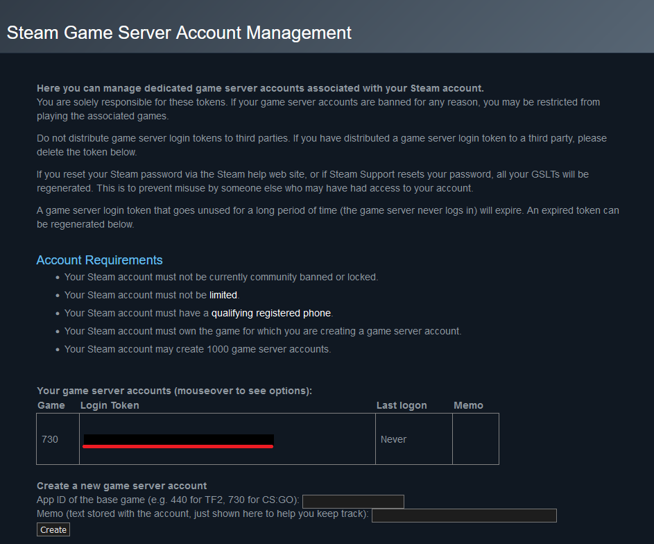 Steam now generates a token for your server (3)