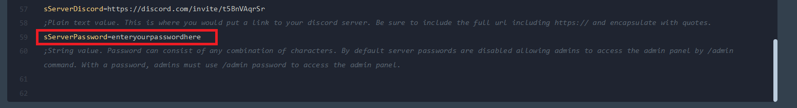 Admin panel